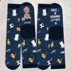 Chaussettes De Football Personnalisées – Cadeaux De Noël Et D’Anniversaire Pour Amoureux Du Football, Fans De Sport Et Passionnés – Le Football Est Dans Mon ADN