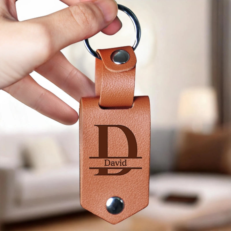 Porte-Clés En Cuir Gravé Avec Photo Personnalisé – Cadeaux Personnalisés D’Anniversaire Et De Mariage Pour Mari Et Femme, Pour Lui Et Pour Elle – Quand Je Te Tiens, Le Monde S’Arrête Un Instant