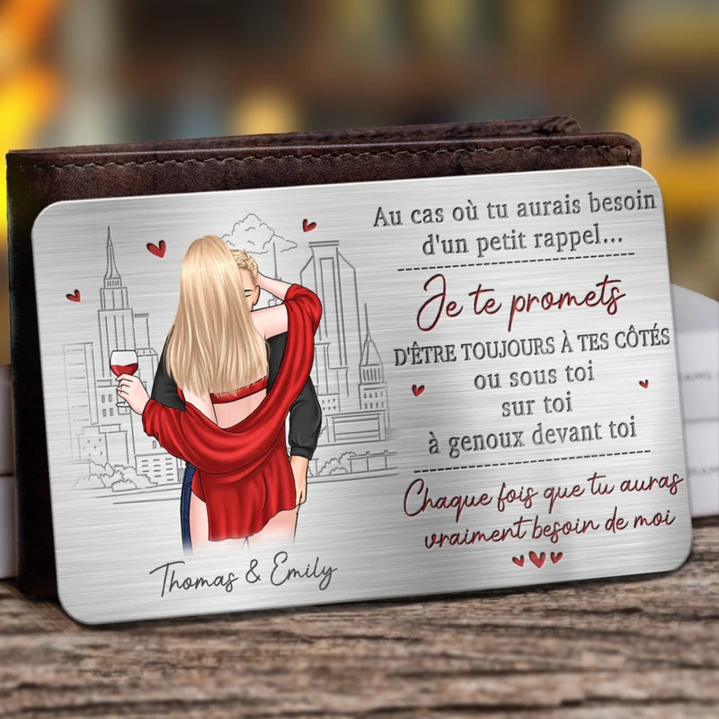 Carte Portefeuille En Aluminium Personnalisée – Cadeaux Personnalisés D’Anniversaire Et De Mariage Pour Mari Et Femme, Pour Lui Et Pour Elle – Tu Es La Plus Belle Partie De Mon Destin