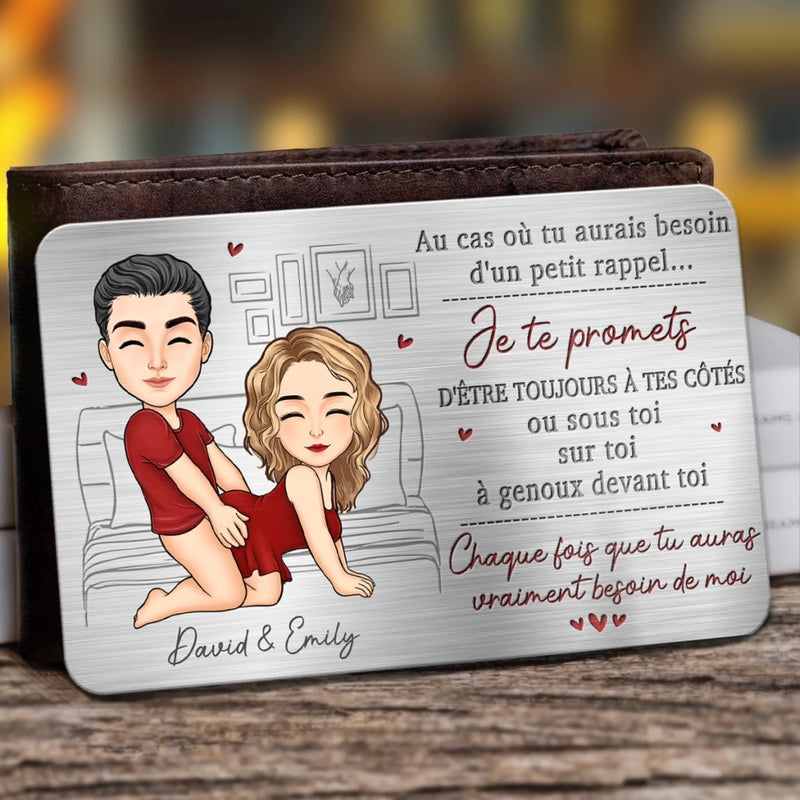 Carte Portefeuille En Aluminium Personnalisée – Cadeaux Personnalisés D’Anniversaire Et De Mariage Pour Mari Et Femme, Pour Lui Et Pour Elle – Ton Nom Est Le Seul Qui Rassure Mes Silences