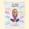 Couverture Personnalisée - Cadeaux Pour Amoureux Des Livres, Rats De Bibliothèque, Lecteurs - Le Bonheur A L’Odeur Des Pages Et De La Chaleur