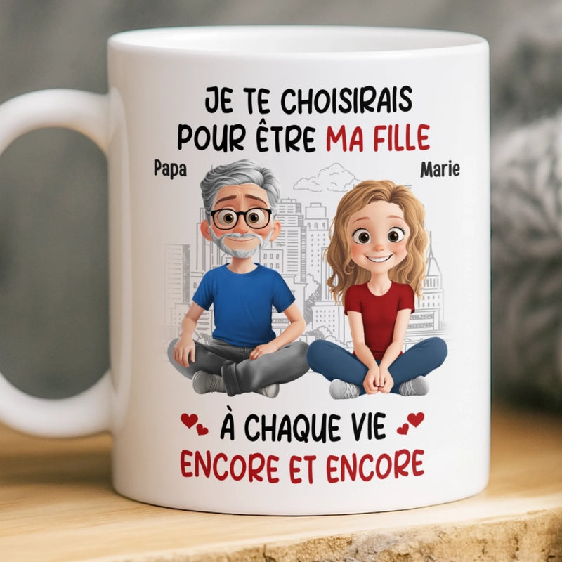 Tasse Personnalisée – Cadeaux D’Anniversaire Personnalisés Pour Maman, Papa Et Fille – Tu Fais Briller Ma Journée Rien Qu’En Étant Là
