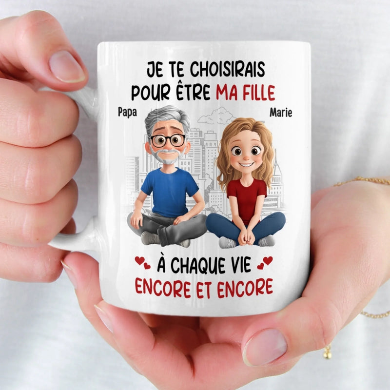 Tasse Personnalisée – Cadeaux D’Anniversaire Personnalisés Pour Maman, Papa Et Fille – Tu Fais Briller Ma Journée Rien Qu’En Étant Là