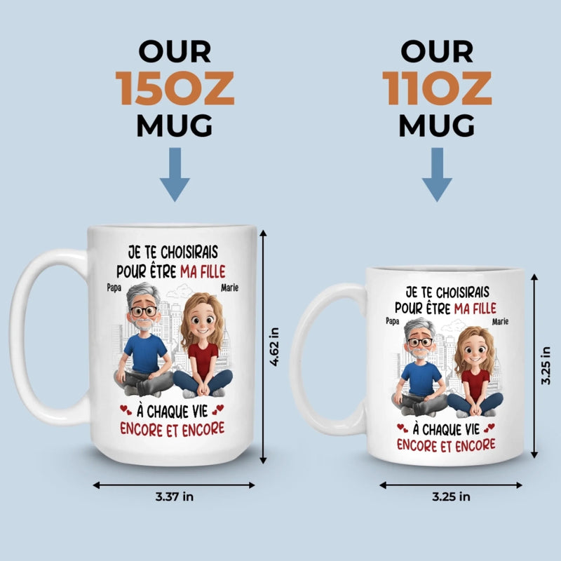 Tasse Personnalisée – Cadeaux D’Anniversaire Personnalisés Pour Maman, Papa Et Fille – Tu Fais Briller Ma Journée Rien Qu’En Étant Là
