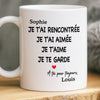 Tasse Personnalisée – Cadeaux D’Anniversaire De Mariage Pour Mari Et Femme, Pour Lui Et Pour Elle – Tu Es La Sérénité Que J’Attendais Dans Ma Vie
