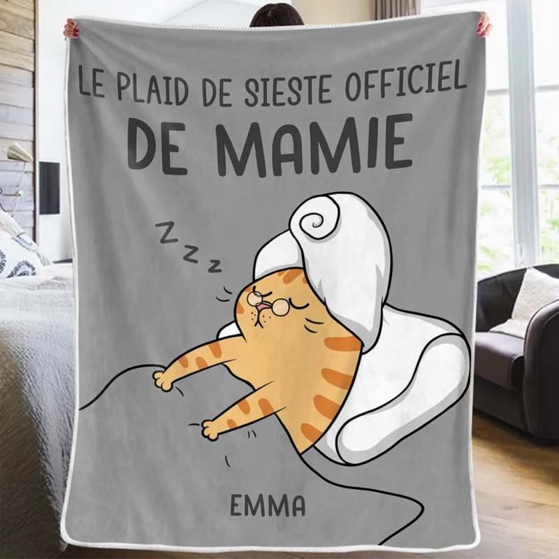 Couverture Personnalisée - Cadeau Pour Les Propriétaires D'animaux Et Les Amoureux Des Animaux, Grand-mère, Maman - Couverture De Sieste Officielle