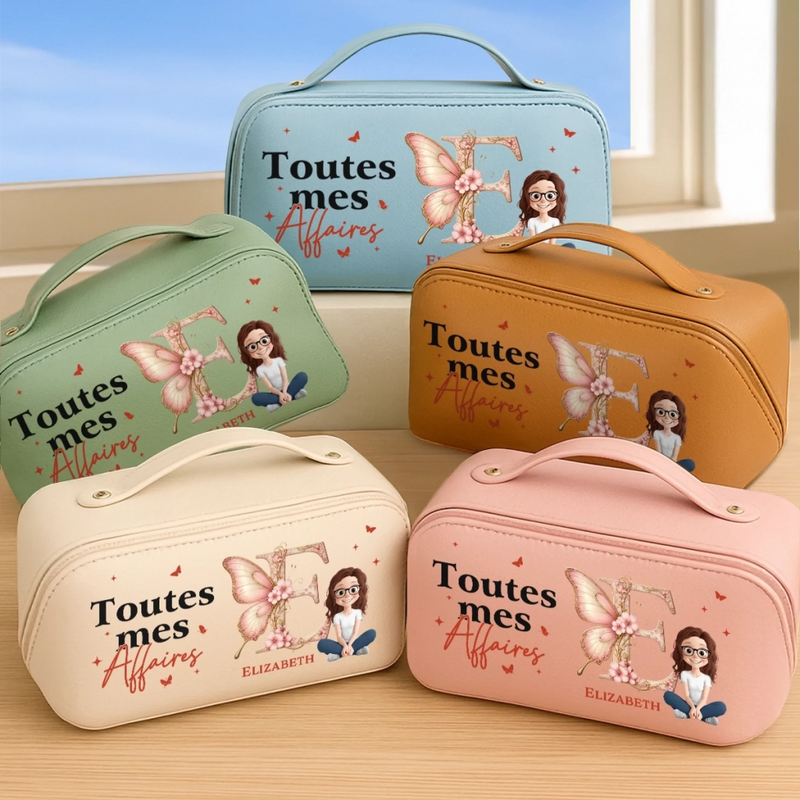 Trousse De Toilette De Voyage En Similicuir Personnalisée – Cadeau D’Anniversaire Pour Femmes, Meilleures Amies, Sœurs, BFF Ou Pour Vous-Même – Je Me Choisis À Chaque Étape De Mon Chemin