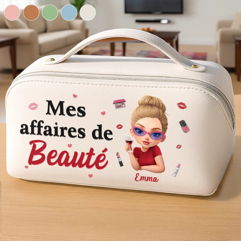 Trousse De Toilette De Voyage En Similicuir Personnalisée – Cadeau D’Anniversaire Pour Femmes, Meilleures Amies, Sœurs, BFF Ou Pour Vous-Même – Briller Pour Soi-Même Est La Plus Belle Des Libertés