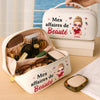 Trousse De Toilette De Voyage En Similicuir Personnalisée – Cadeau D’Anniversaire Pour Femmes, Meilleures Amies, Sœurs, BFF Ou Pour Vous-Même – Briller Pour Soi-Même Est La Plus Belle Des Libertés