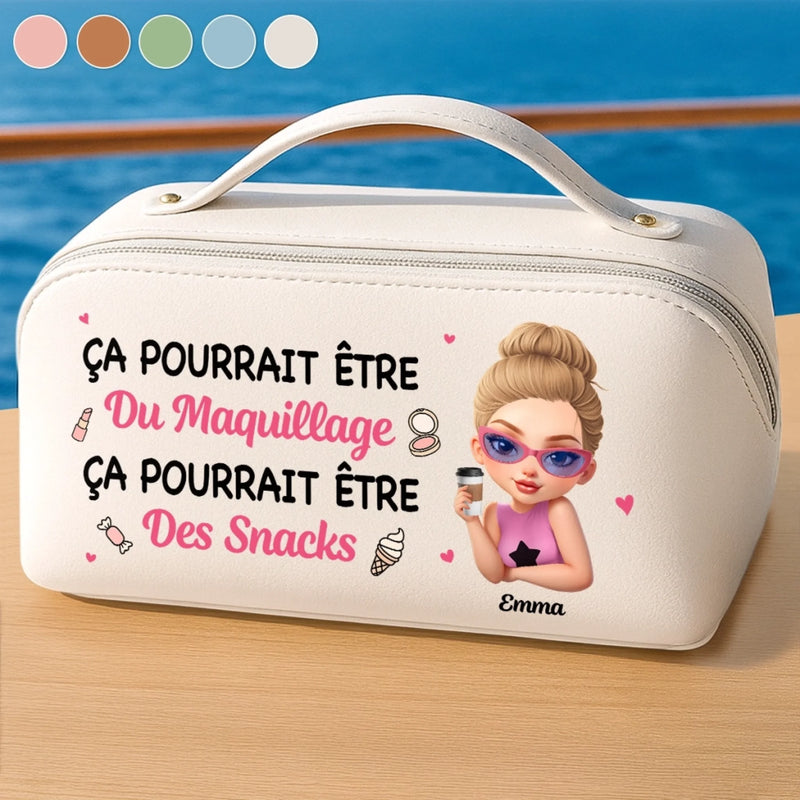 Trousse De Toilette De Voyage En Similicuir Personnalisée – Cadeau D’Anniversaire Pour Femmes, Meilleures Amies, Sœurs, BFF Ou Pour Vous-Même – Chaque Voyage M’Aide À Me Retrouver