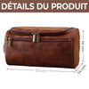 Trousse De Toilette En Cuir Gravée Personnalisée – Cadeau D’Anniversaire Idéal Pour Papa, Frère, Grand-Père Ou Mari – Élégante Et Intemporelle, Parfaite Pour Chaque Occasion