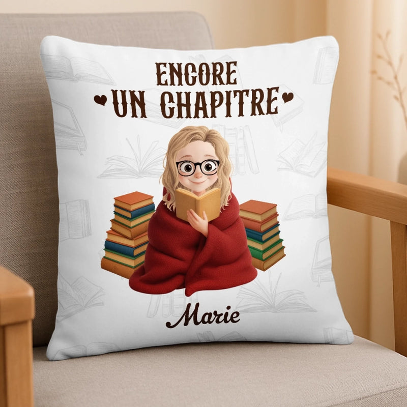 Coussin Personnalisé – Cadeaux Pour Amoureux Des Livres, Rats De Bibliothèque, Lecteurs – Les Pages S’ouvrent Comme Des Portes Vers L’Imaginaire