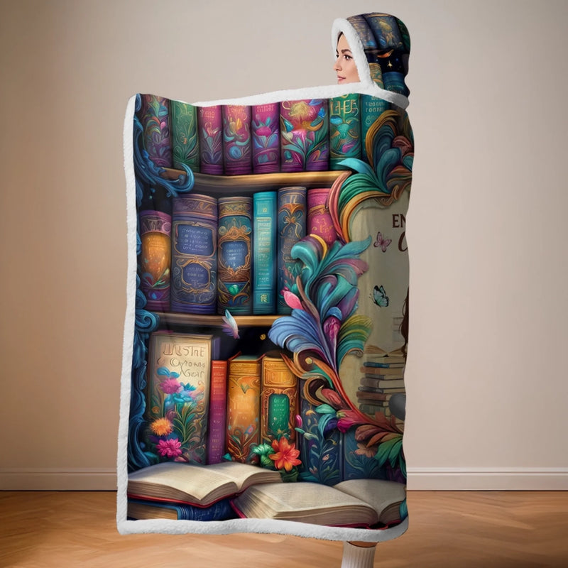 Couverture Cocooning Personnalisée, Hoodie Plaid Personnalisé – Cadeaux De Noël Littéraires Pour Amoureux Des Livres, Bookworms Et Lecteurs – Mon Genre De Retournement De Situation