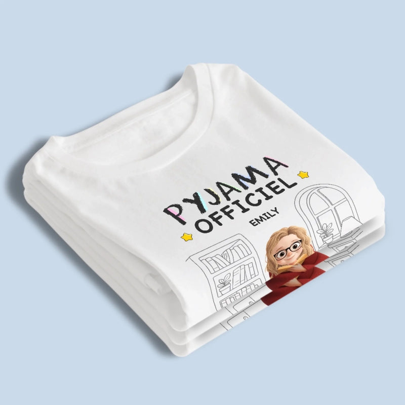 T-shirt Unisexe, T-shirt Premium, Hoodie Personnalisé – Cadeaux De Noël Et D’Anniversaire Personnalisés Pour Amoureux Des Chiens Et Des Chats, Parents De Chiens, Parents De Chats – Mes Pyjamas Officiels