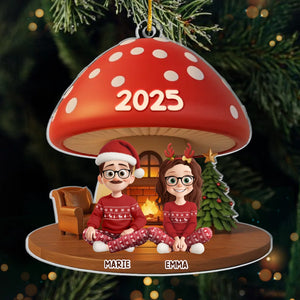 Ornement Acrylique Personnalisé – Cadeaux De Noël Et D’Anniversaire Pour Famille, Amoureux Des Chiens Et Des Chats – La Famille Préférée Du Père Noël