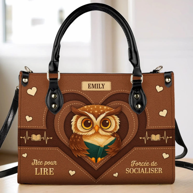 Sac À Main En Cuir Personnalisé – Cadeaux De Noël Personnalisés Pour Amoureux Des Livres, Rats De Bibliothèque Et Lecteurs – Juste Une Fille Qui Aime Les Livres