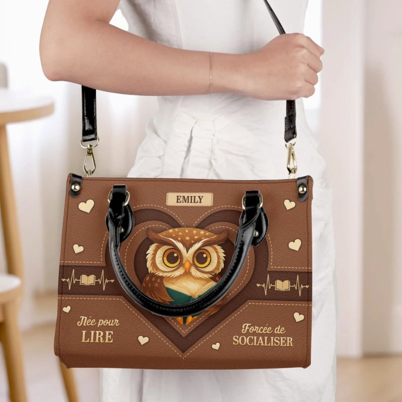 Sac À Main En Cuir Personnalisé – Cadeaux De Noël Personnalisés Pour Amoureux Des Livres, Rats De Bibliothèque Et Lecteurs – Juste Une Fille Qui Aime Les Livres