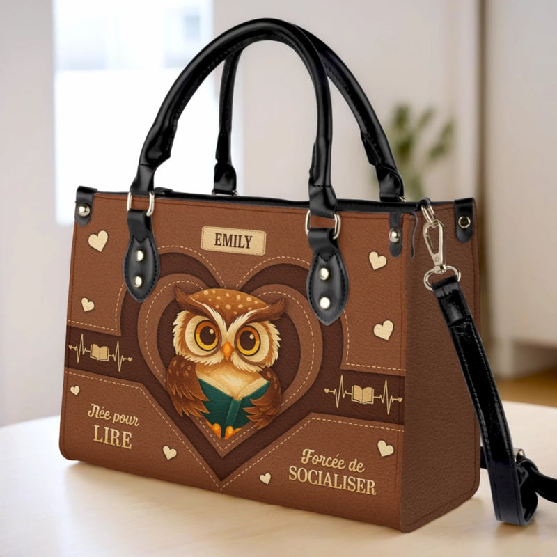 Sac À Main En Cuir Personnalisé – Cadeaux De Noël Personnalisés Pour Amoureux Des Livres, Rats De Bibliothèque Et Lecteurs – Juste Une Fille Qui Aime Les Livres