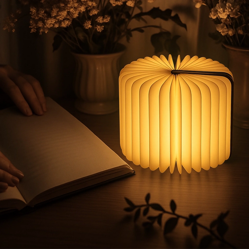 Lampe Livre Magique Pliable Personnalisée - Cadeaux Pour Amoureux Des Livres, Rats De Bibliothèque, Lecteurs - Un Sanctuaire Pour Les Amoureux Des Histoires