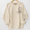Sweat Unisexe Et Sweat À Capuche Personnalisés Avec Motif Sur La Manche – Cadeaux De Noël Et D’Anniversaire Personnalisés Pour Amoureux Des Chats, Parents De Chats – Chez Moi, Ça Sent Les Poils De Chat