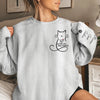 Sweat Unisexe Et Sweat À Capuche Personnalisés Avec Motif Sur La Manche – Cadeaux De Noël Et D’Anniversaire Personnalisés Pour Amoureux Des Chats, Parents De Chats – Chez Moi, Ça Sent Les Poils De Chat