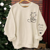 Sweat Unisexe Et Sweat À Capuche Personnalisés Avec Motif Sur La Manche – Cadeaux De Noël Et D’Anniversaire Personnalisés Pour Amoureux Des Chats, Parents De Chats – Chez Moi, Ça Sent Les Poils De Chat