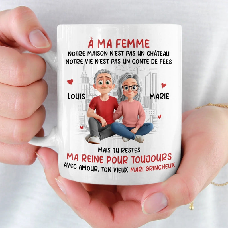 Tasse Personnalisée – Cadeaux D’Anniversaire De Mariage Pour Mari Et Femme, Pour Lui Et Pour Elle – Ta Présence Transforme Tout En Douceur