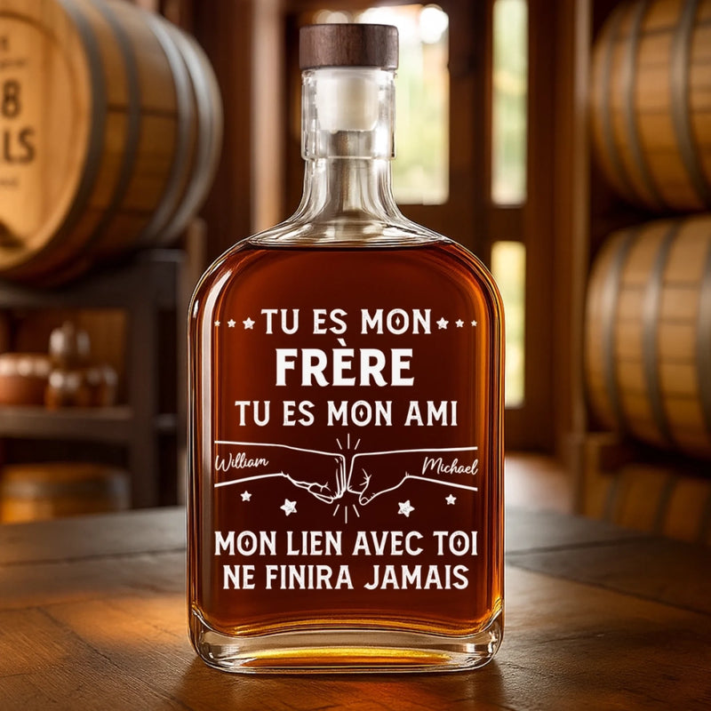 Bouteille De Whisky Personnalisée – Cadeau D’Anniversaire Pour Maman, Papa, Frère, Sœur Et Meilleurs Amis – Tu Es Mon Frère