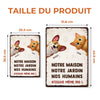 Panneau Métallique Personnalisé Pour La Décoration De La Maison – Cadeaux De Noël Et D’Anniversaire Personnalisés Pour Famille, Amoureux Des Chiens Et Des Chats – Ma Maison, Mon Jardin