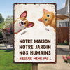 Panneau Métallique Personnalisé Pour La Décoration De La Maison – Cadeaux De Noël Et D’Anniversaire Personnalisés Pour Famille, Amoureux Des Chiens Et Des Chats – Ma Maison, Mon Jardin
