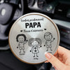 Clip Pare-Soleil De Voiture Personnalisé – Cadeaux D’Anniversaire Personnalisés Pour Papa Et Grand-Père – Reviens Toujours À La Maison En Sécurité