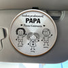 Clip Pare-Soleil De Voiture Personnalisé – Cadeaux D’Anniversaire Personnalisés Pour Papa Et Grand-Père – Reviens Toujours À La Maison En Sécurité