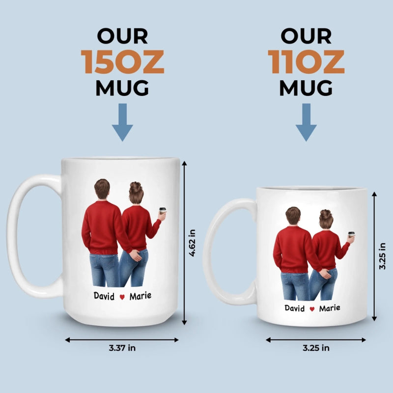 Tasse Personnalisée – Cadeaux D’Anniversaire De Mariage Pour Mari Et Femme, Pour Lui Et Pour Elle – De Notre Premier Baiser Jusqu'à Notre Dernier Souffle