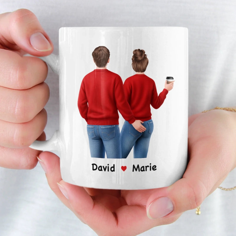 Tasse Personnalisée – Cadeaux D’Anniversaire De Mariage Pour Mari Et Femme, Pour Lui Et Pour Elle – De Notre Premier Baiser Jusqu'à Notre Dernier Souffle