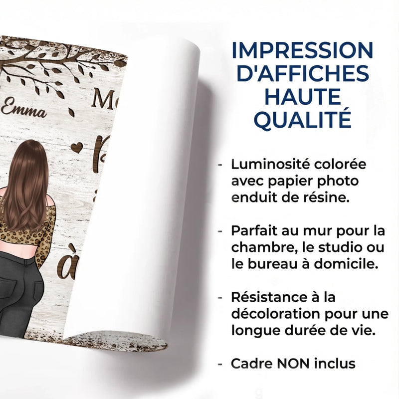 Affiche Horizontale Personnalisée – Cadeaux D’Anniversaire De Mariage Pour Mari Et Femme, Pour Lui Et Pour Elle – Nos Chemins Se Rejoignent Là Où Le Bonheur Commence