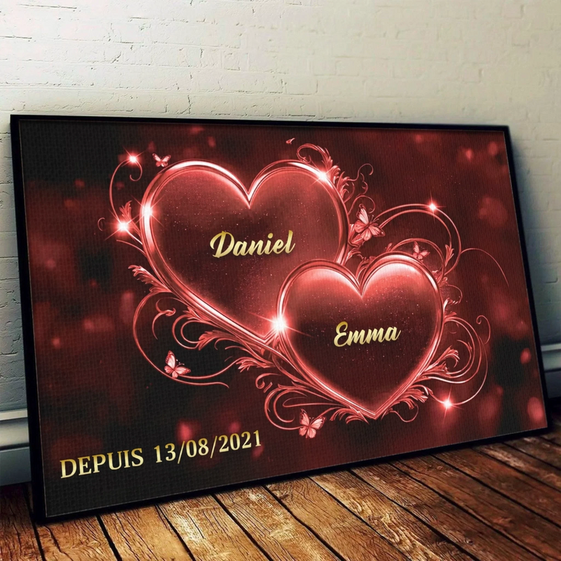 Affiche Horizontale Personnalisée – Cadeaux D’Anniversaire De Mariage Pour Mari Et Femme, Pour Lui Et Pour Elle – Ton Amour Illumine Chaque Coin De Ma Vie