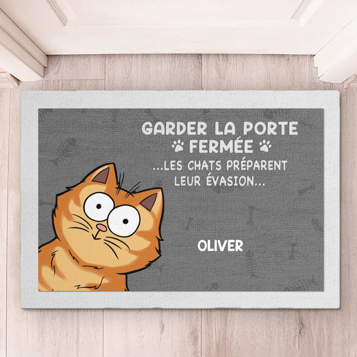 Tapis Décoratif Personnalisé Pour La Maison – Cadeaux De Noël Et D'Anniversaire Personnalisés Pour Famille, Amoureux Des Chiens Et Des Chats – Ici, Les Chats Décident Et Les Humains Exécutent