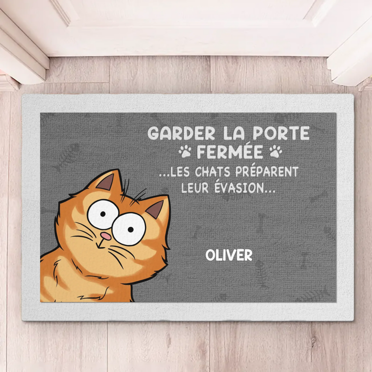 Tapis Décoratif Personnalisé Pour La Maison – Cadeaux De Noël Et D'Anniversaire Personnalisés Pour Famille, Amoureux Des Chiens Et Des Chats – Ici, Les Chats Décident Et Les Humains Exécutent