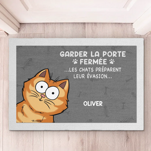 Tapis Décoratif Personnalisé Pour La Maison – Cadeaux De Noël Et D'Anniversaire Personnalisés Pour Famille, Amoureux Des Chiens Et Des Chats – Ici, Les Chats Décident Et Les Humains Exécutent