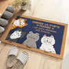 Tapis Décoratif Personnalisé Pour La Maison – Cadeaux De Noël Et D’Anniversaire Personnalisés Pour Famille, Amoureux Des Chiens Et Des Chats – Ici, Les Chats Décident Et Les Humains Exécutent