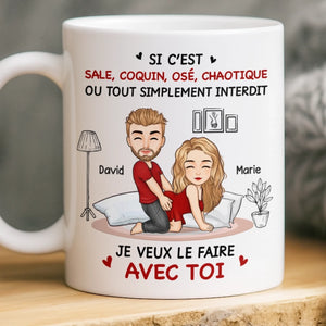 Tasse Personnalisée – Cadeaux D'Anniversaire De Mariage Pour Mari Et Femme, Pour Lui Et Pour Elle – J'ai Envie De Faire Des Câlins Avec Toi