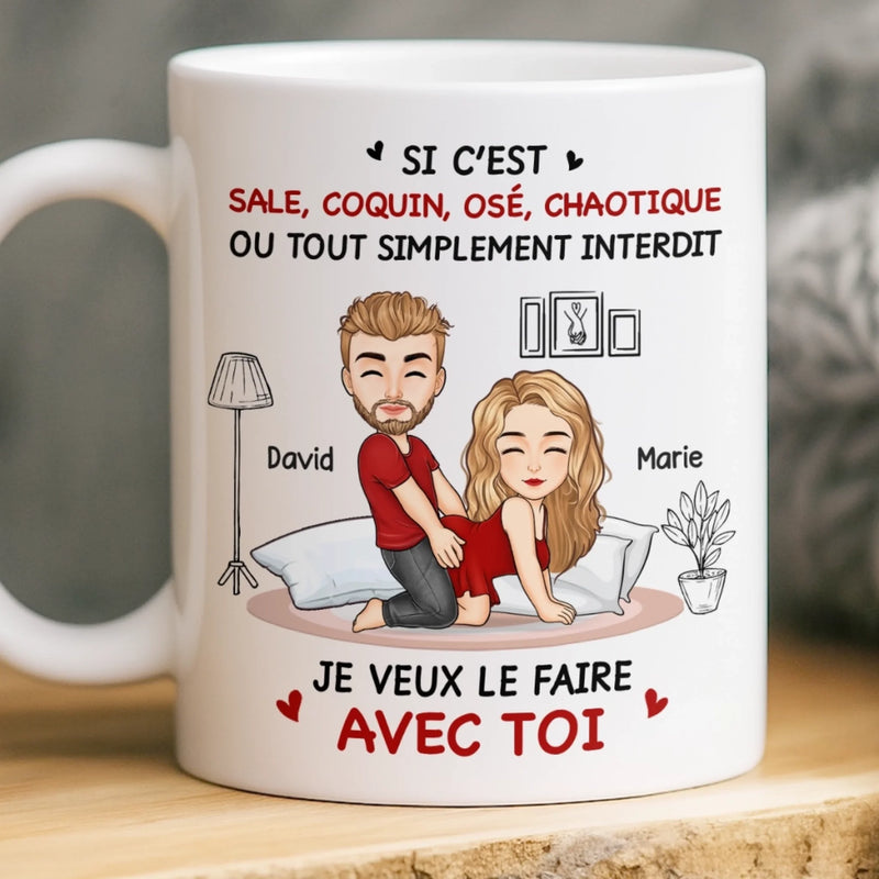 Tasse Personnalisée – Cadeaux D’Anniversaire De Mariage Pour Mari Et Femme, Pour Lui Et Pour Elle – J'ai Envie De Faire Des Câlins Avec Toi
