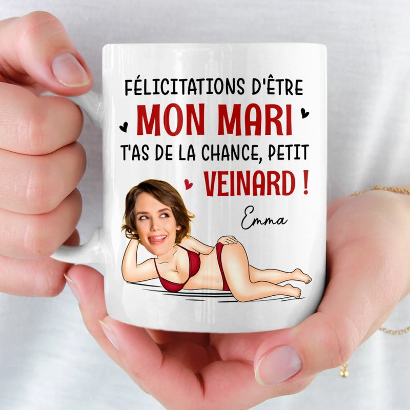 Tasse Personnalisée – Cadeaux D’Anniversaire De Mariage Pour Mari Et Femme, Pour Lui Et Pour Elle – Felicitations D'être Mon Chéri