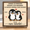 Plaque En Bois Personnalisée À Deux Couches – Cadeaux Personnalisés D’Anniversaire, De Noël Et De Mariage Pour Mari Et Femme, Lui Et Elle – Tu Es Mon Manchot