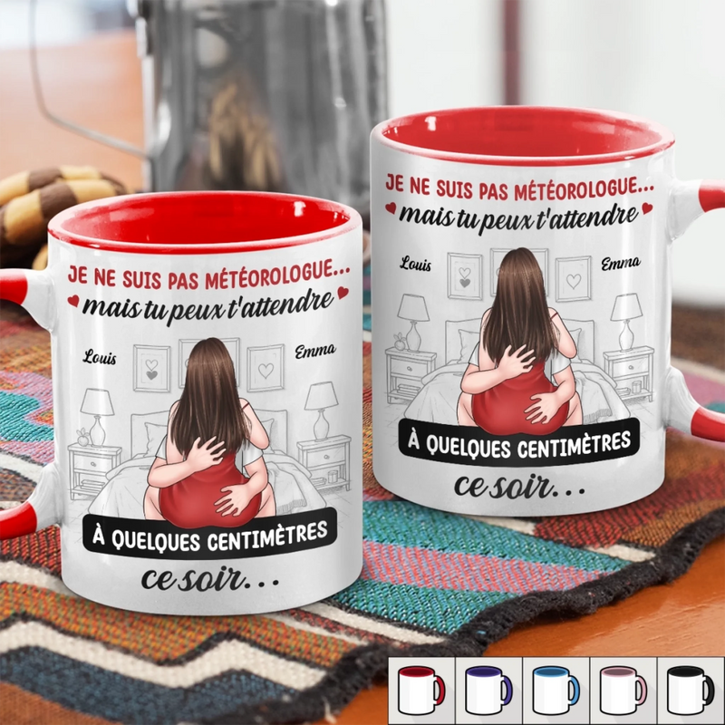 Tasse Personnalisée Bicolore – Cadeaux D’Anniversaire Et De Mariage Pour Mari Et Femme, Pour Lui Et Pour Elle – Là Où Ton Toucher Allume Toutes Les Étincelles En Moi