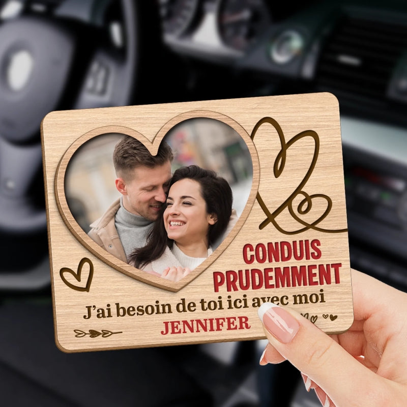 Clip Pare-Soleil De Voiture Personnalisé Avec Photo – Cadeaux D’Anniversaire Et De Mariage Pour Mari Et Femme, Pour Lui Et Pour Elle – Chaque Moment Avec Toi Me Rappelle La Douceur De Nous