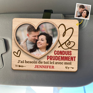 Clip Pare-Soleil De Voiture Personnalisé Avec Photo – Cadeaux D'Anniversaire Et De Mariage Pour Mari Et Femme, Pour Lui Et Pour Elle – Chaque Moment Avec Toi Me Rappelle La Douceur De Nous