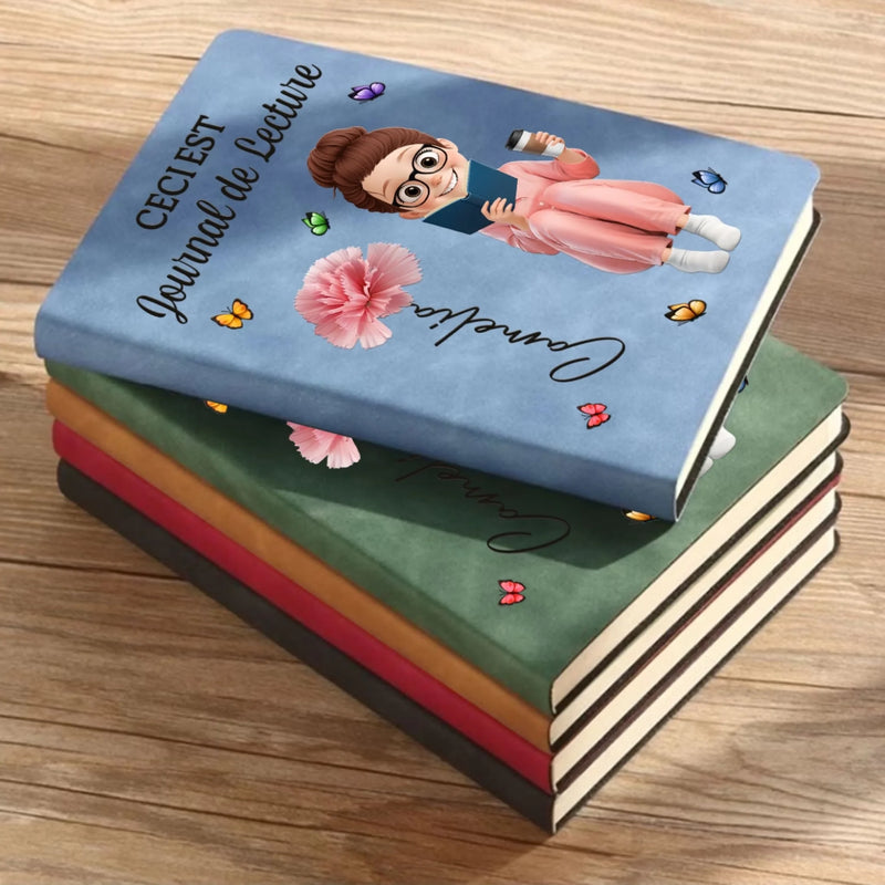 Carnet D’Écriture En Cuir Personnalisé – Cadeaux Personnalisés Pour Amoureux Des Livres, Rats De Bibliothèque, Lecteurs, Meilleures Amies, Sœurs, Famille Et Pour Vous-Même – Là Où Les Mots Me Guident Vers Moi-Même