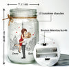 Lampe Bocal Mason Personnalisée – Cadeaux D’Anniversaire Et De Mariage Pour Mari Et Femme, Pour Lui Et Pour Elle – Ton Amour Fait Danser La Lumière Dans Ma Vie