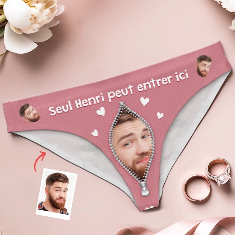 Culotte Femme Personnalisée Avec Photo – Cadeaux D’Anniversaire Et De Mariage Pour Mari Et Femme, Pour Lui Et Pour Elle – Gardée Précieusement Tout Contre Toi
